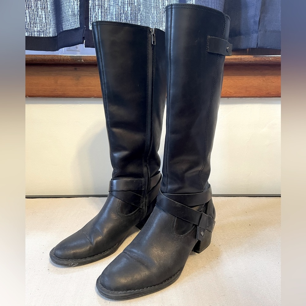 Tall black leather Ugg boots - Women’s size 9
